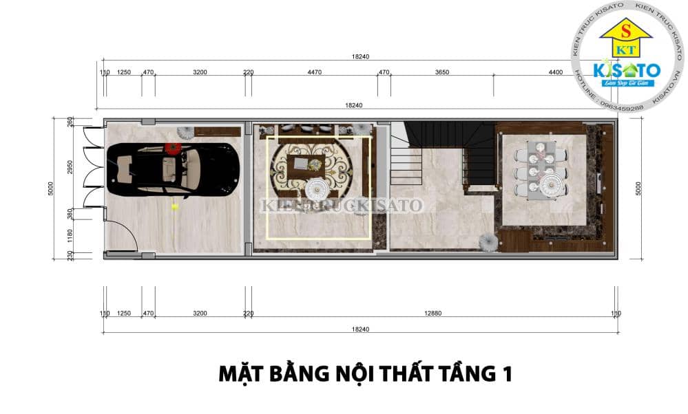 Mặt bằng mẫu thiết kế nội thất đẹp