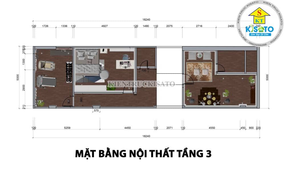 Mặt bằng mẫu thiết kế nội thất đẹp