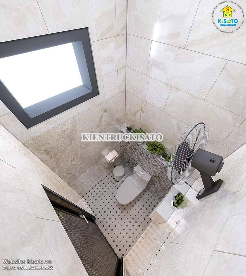 Mẫu nội thất phòng tắm kết hợp WC tiện dụng