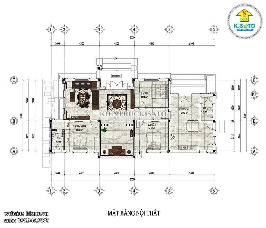 Mặt bằng phong cách thiết kế nội thất đẹp