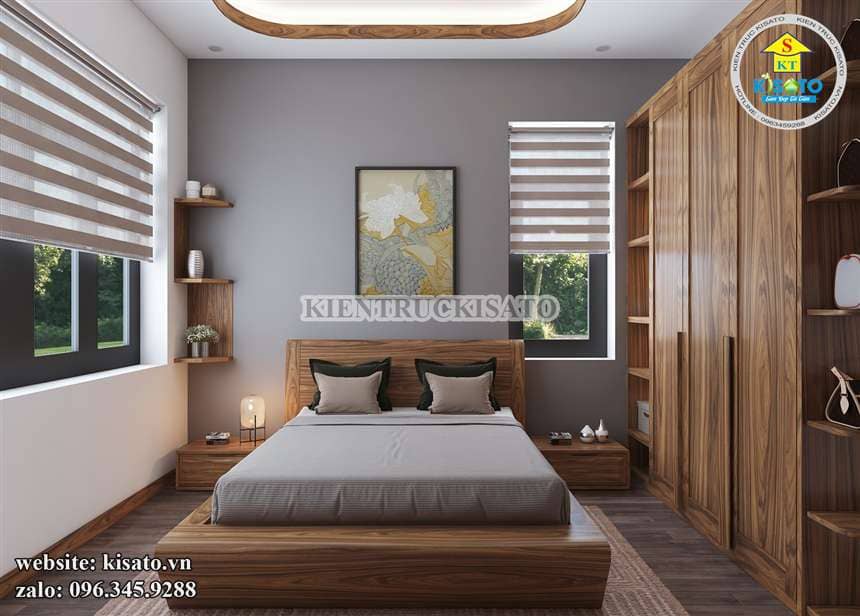Mẫu nội thất gỗ hiện đại phòng ngủ