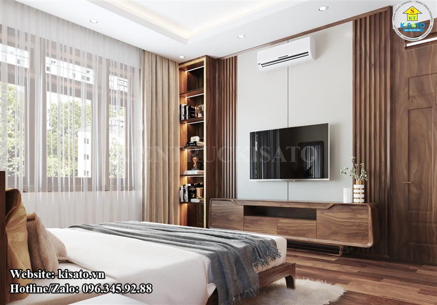 Mẫu nội thất gỗ hiện đại cho phòng ngủ với vẻ đẹp thời thượng