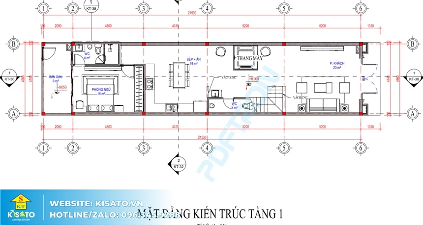 Mặt bằng công năng 2D mẫu nội thất hiện đại