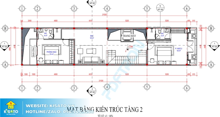 Mặt bằng công năng 2D mẫu nội thất hiện đại